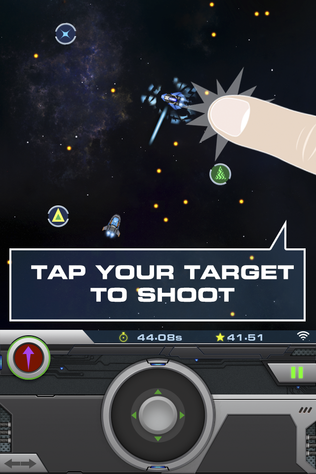 Tap your target to shoot